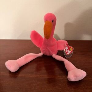 Ty Beanie Baby Pinky Flamingo 1995 | Rare Pink Collectible 
e